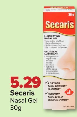 PharmaChoice Secaris nasal gel offer