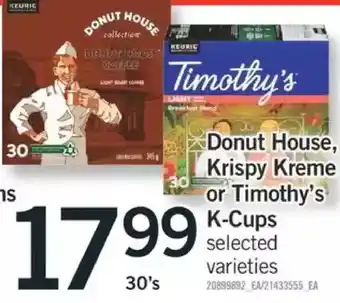 Fortinos Donut house, krispy kreme or timothy's k-cups offer