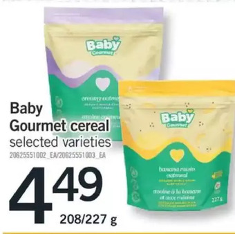 Fortinos Baby gourmet cereal offer