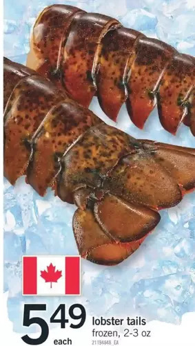 Fortinos Lobster tails offer