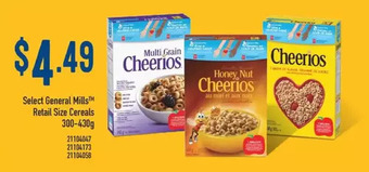 Fortinos General mills retail size cereals offer