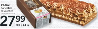 Fortinos J'adore bar cakes offer