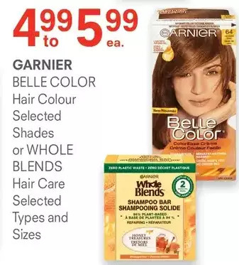 Guardian Pharmacy Garnier belle color hair colour shades or whole blends hair care offer