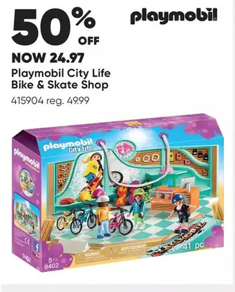 Toys R us Playmobil - bike & skate shop offer