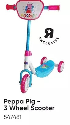 Toys R us Peppa pig - 3 wheel scooter - r exclusive offer