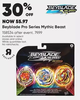 Toys R us Beyblade burst pro series mythic beast collection - r exclusive offer