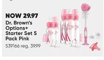 Babies 'R' Us Dr. brown's options+ bottle starter set 5pack - pink - r exclusive offer