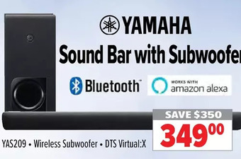 2001 Audio Video Yamaha sound bar with subwoofer offer
