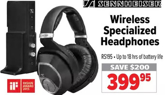 2001 Audio Video Sennheiser wireless specialized headphones offer