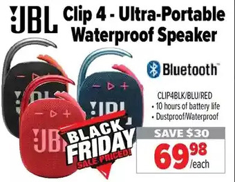 2001 Audio Video Jbl clip 4 - ultra-portable waterproof speaker offer