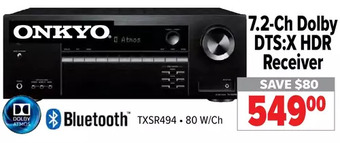 2001 Audio Video Onkyo 7.2-ch dolby dts:x hdr receiver offer
