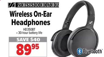 2001 Audio Video Sennheiser wireless on-ear headphones offer