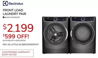 Goemans Appliances Electrolux front load laundry pair offer