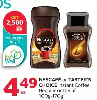 Rexall Nescafé or taster's choice instant coffee offer
