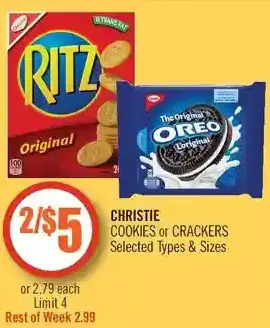 Shoppers Drug Mart Christie cookies or crackers offer