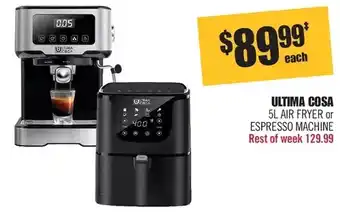 Shoppers Drug Mart Ultima cosa 5l air fryer or espresso machine offer