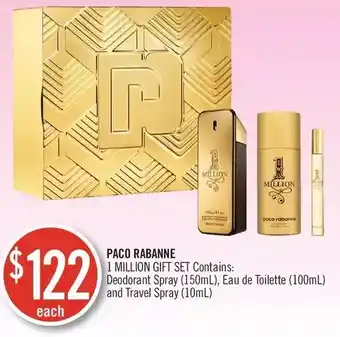 Shoppers Drug Mart Paco rabanne 1 million gift set offer