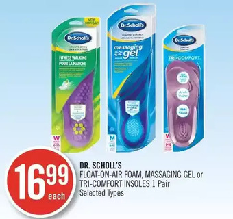 Shoppers Drug Mart Dr. scholl's float-on-air foam, massaging gel or tri-comfort insoles offer