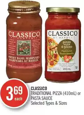 Shoppers Drug Mart Classico traditional pizza or pasta sauce offer