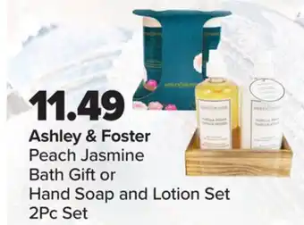 PharmaChoice Ashley & foster peach jasmine bath gift or hand soap and lotion set offer