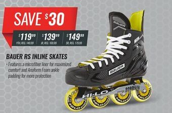 Hockey Life Bauer rs inline skates offer