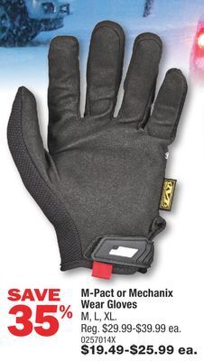 PartSource M-pact or mechanix wear gloves offer