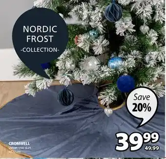 JYSK Cromwell velvet tree skirt offer