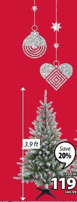 JYSK Arrojoki christmas tree with white flocking offer