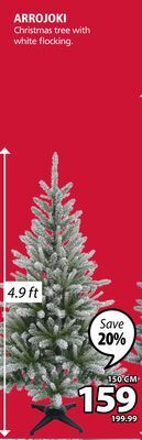 JYSK Arrojoki christmas tree with white flocking offer