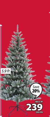 JYSK Arrojoki christmas tree with white flocking offer