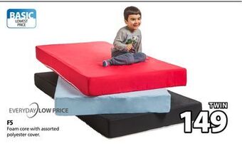 JYSK F5 foam core with assorted polyester cover offer