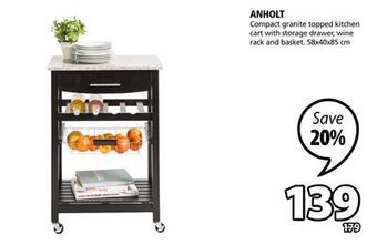 JYSK Anholt kitchen cart offer