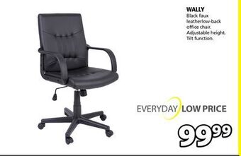 JYSK Wally black faux leatherlow-back office chair offer