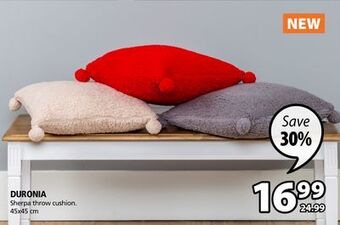 JYSK Duronia sherpa throw cushion offer