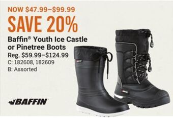 Bass Pro Baffin® youth ice castle or pinetree boots offer