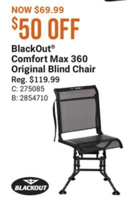 Bass Pro Blackout® comfort max 360 original blind chair offer