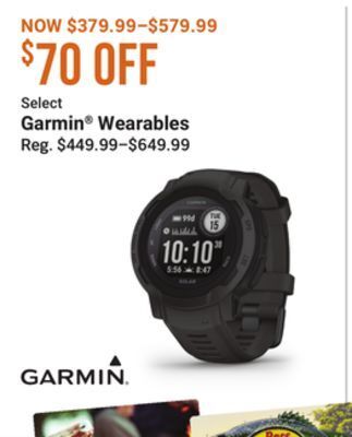 Bass Pro Select garmin® wearables offer