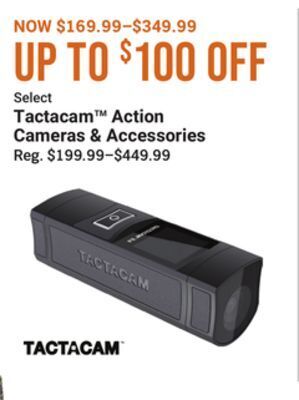 Bass Pro Select tactacam™ action cameras & accessories offer