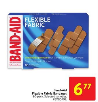 Walmart Band-aid flexible fabric bandages offer