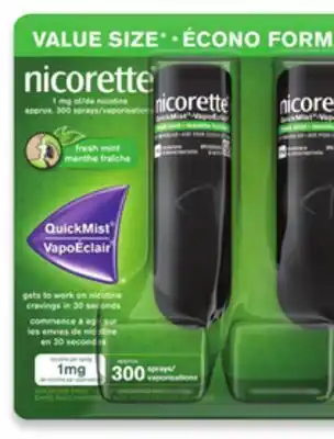 Walmart Nicorette quick mist 2-pack offer