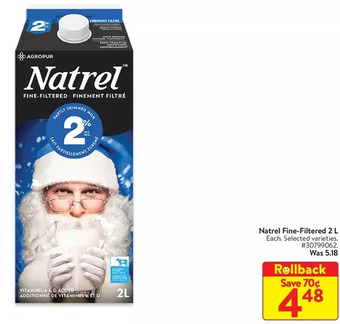 Walmart Natrel fine-filtered offer