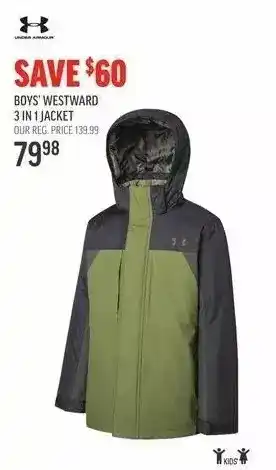 Sport Chek Under armor boys' westward 3 in 1 jacket offer