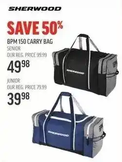 Sport Chek Sherwood bpm 150 carry bag offer