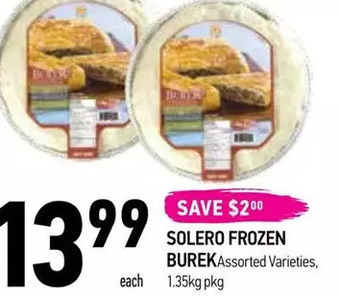 Coppa's Fresh Market Solero frozen burek offer
