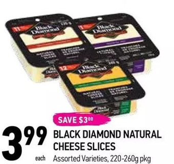 Coppa's Fresh Market Black diamond natural cheese slices offer