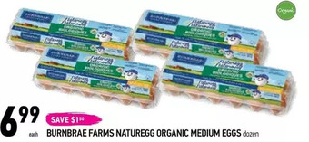 Coppa's Fresh Market Burnbrae farms naturegg organic medium eggs offer