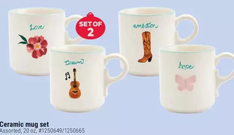 Giant Tiger Ceramic mug set offer