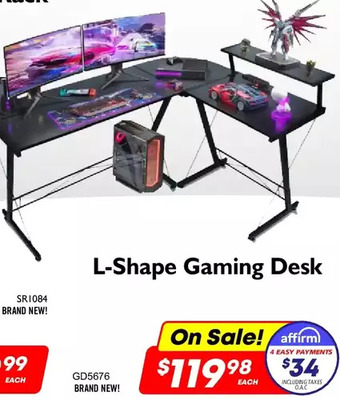 Factory Direct L-shape gaming desk offer