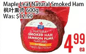 Bestco Food Mart Maple leaf natural smoked ham offer