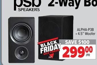 2001 Audio Video Psb 2-way bookshelf speakers offer